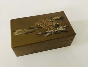 Jewellery Boxes: Oriental Hard Plastic Hand Painted Golden Box