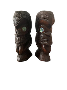 Kiwiana: Hand Carved Maori Bookends