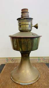 Brassware: Antique brass kerosene lamp base