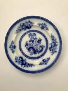 Oriental Porcelain: Imperial Stoneware Blue and White Plate