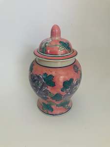 Oriental Porcelain: Pink And Purple Ginger Jar
