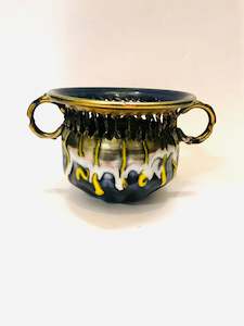 Art Glass Double Handled Planter