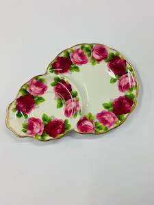 Royal Albert: Royal Albert Old English Rose tennis set plate
