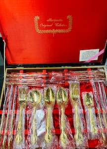 Marjonette 24ct gold plated cutlery set