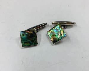 Jewellery: Sterling silver and Paua shell Cufflinks