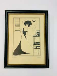 Vintage Aubrey Beardsley print The Toilet of Salome