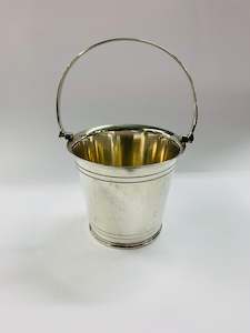 Brass And Metalware: Silver plated ice bucket