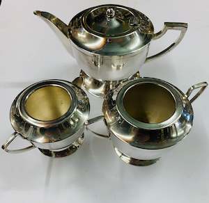 Silver Plate: 3 Piece Silver Plated Teaset