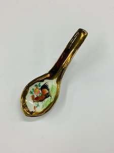 Oriental Antiques: Oriental rooster rice spoon