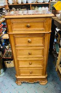 French marble top pot cupboard