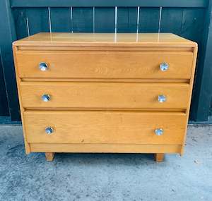 Retro Midcentury 3 Drawer Chest of Drawers