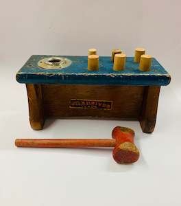 Toys: Piledriver vintage wooden NZ toy Teachem Toys
