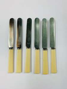 Set 6 bone handled lunch knives