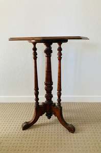 Furniture: Victorian Kauri and inlay wooden side table