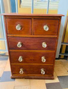 Furniture: Edwardian Apprentice Wooden Chest of Drawers