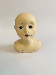 Antique porcelain dolls head bust