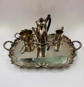 Antique Silver plated tea serving set