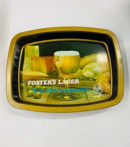 Brass And Metalware: Vintage Fosters Lager drinks tray