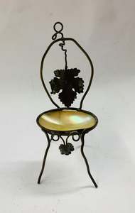 Home Decor: Antique brass and mother of Pearl seat
