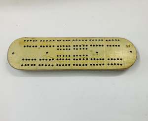 Solid copper cribbage board