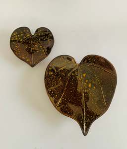 Pottery: Pair of Steiner Ceramic heart dishes