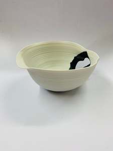 Midcentury abstract pottery bowl