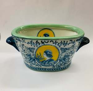 Oriental Antiques: Vintage Wong Lee glazed ceramic planter