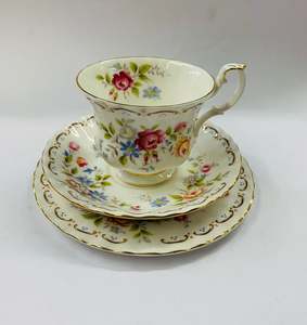 Cups And Saucers: Royal Albert Jubilee Rose Trio
