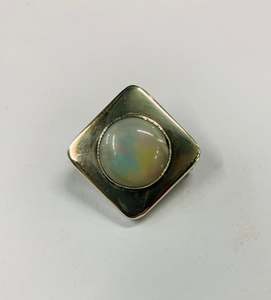 Silver and Opal brooch