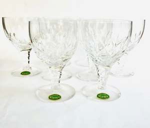 Set of Eight Stuart Crystal Short Glasses