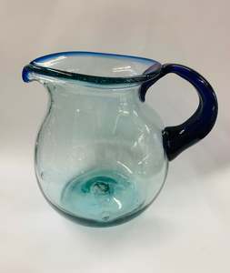 Large hand blown glass jug
