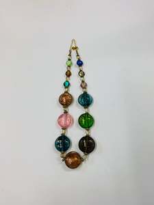 Murano style glass bead necklace