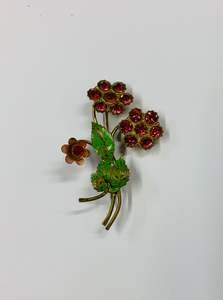 Costume Jewellery: Vintage flower brooch