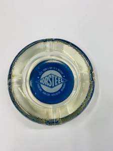 Alcohol And Tobacco: Vintage heavy glass NZ advertising ashtray