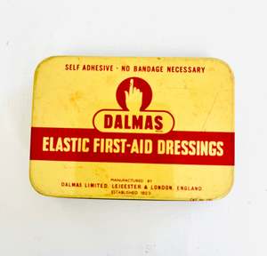 Alcohol And Tobacco: Collectable Dalmas Elastic First Aid Dressings Tin