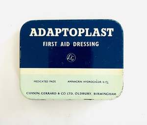 Collectable Adaptoplast First Aid Dressing Small Tin