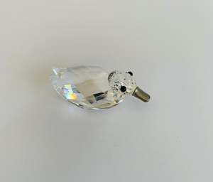 Figurines And Ornaments: Swarovski Crystal laying Down Duck