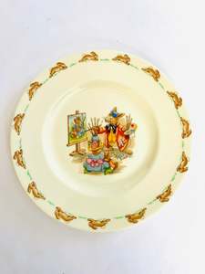 Plates And Platters: Bunnykins Artist Painting a Portrait Plate