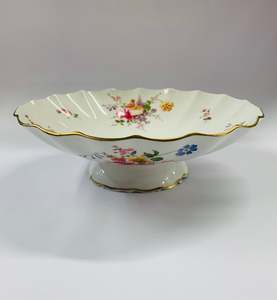 Plates And Platters: Large Royal Crown Derby Posies footed compote bowl