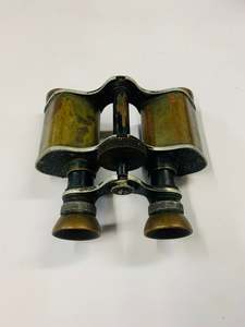 WW2 era brass field binoculars