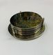 Set of 6 silver plated coasters in stand