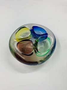 Murano glass 4 section Art glass bowl