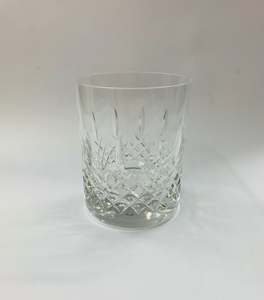 Large vintage crystal whisky tumbler