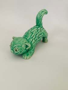 Chinaware: SylvaC Pottery Green Cat