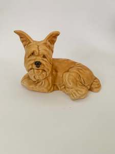 Chinaware: SylvaC Pottery Terrier lying down
