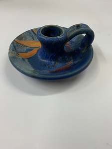 NZ pottery wee willy winky candle holder