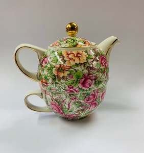 James Sadler Florence Chintz 1 cup teapot set