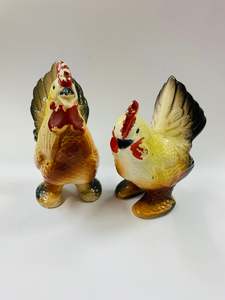 Pair of vintage Turkey salt and pepper shakers