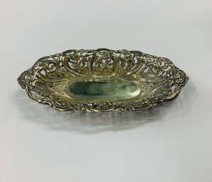 Sterling Silver bon bon dish 1901