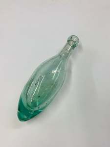 Glass And Crystal: Antique glass torpedo bottle
